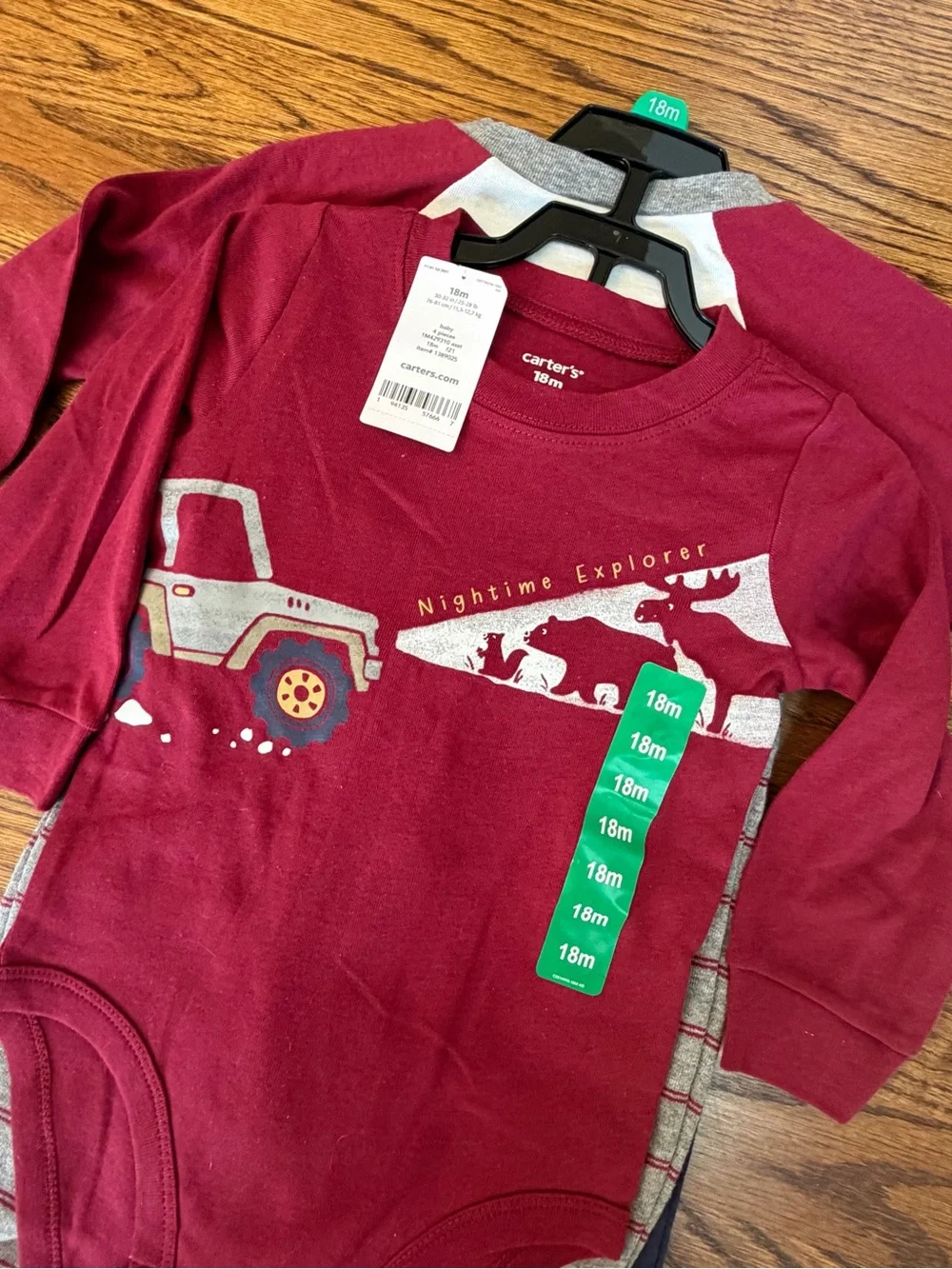 Carter's Boys 18 Months 4 Piece Matching Bodysuit Set, NWT